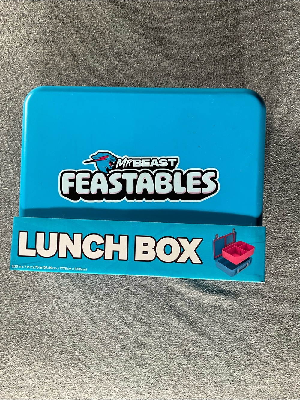 NIB MrBeast Feastables Lunch Box | Blue & Pink BPA-Free Bento Box